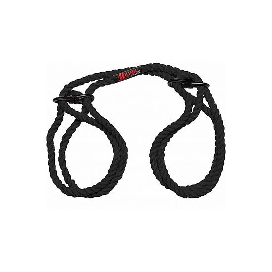 HOGTIED - BIND & TIE - ATADURAS DE CUERDA PARA MUÑECAS Y TOBILLOS - NEGRO - Cuerdas BDSM Bondage - Sex Shop ARTICULOS EROTICOS