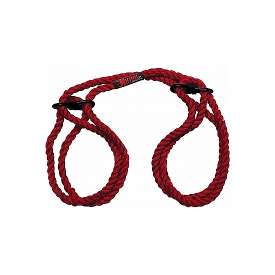 HOGTIED - BIND & TIE - ATADURAS DE CUERDA PARA MUÑECAS Y TOBILLOS - ROJO - Cuerdas BDSM Bondage - Sex Shop ARTICULOS EROTICOS