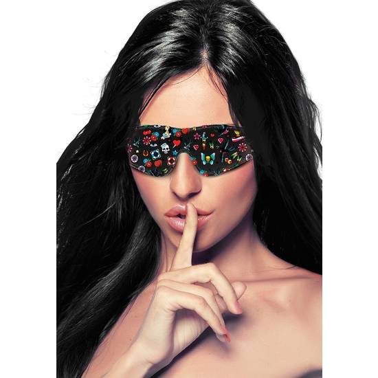 MASCARA ESTILO TATTOO - NEGRO - Máscaras BDSM Bondage - Sex Shop ARTICULOS EROTICOS