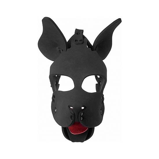 MÁSCARA PERRO DE NEOPRENO CON HOCICO EXTRAÍBLE - Máscaras BDSM Bondage - Sex Shop ARTICULOS EROTICOS