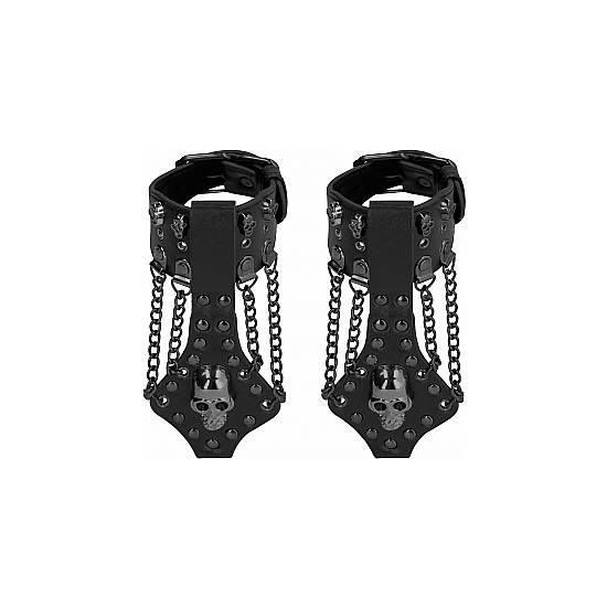 OUCH! SKULLS AND BONES ESPOSAS CON CALAVERAS Y CADENAS - NEGRO - Esposas BDSM Bondage - Sex Shop ARTICULOS EROTICOS