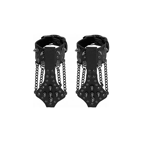 OUCH! SKULLS AND BONES ESPOSAS CON PINCHOS Y CADENAS - NEGRO - Esposas BDSM Bondage - Sex Shop ARTICULOS EROTICOS