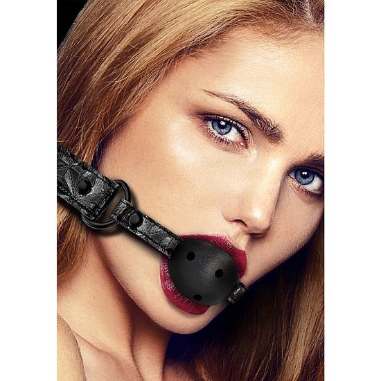 OUCH! SKULLS AND BONES MORDAZA CON BOLA DE SILICONA  NEGRO - Mordazas BDSM Bondage - Sex Shop ARTICULOS EROTICOS
