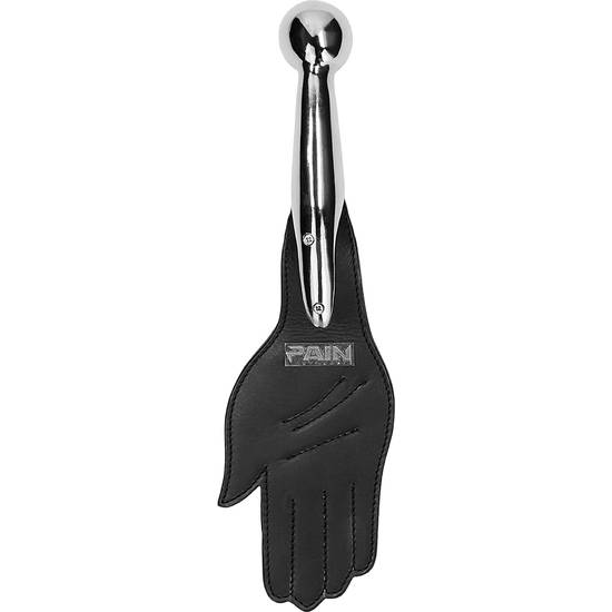 PALETA MANO DE METAL Y CUERO - NEGRO - Azotador BDSM Bondage - Sex Shop ARTICULOS EROTICOS