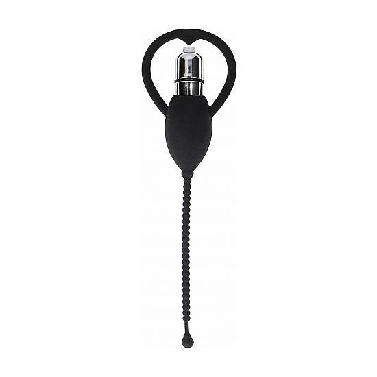PLUG URETRAL CON BALA VIBRADORA - NEGRO - Juguetes Sexuales Vibradores Balas - Sex Shop ARTICULOS EROTICOS