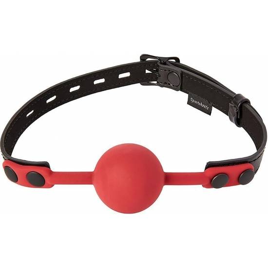 SAFFRON BALL GAG -MORDAZA PELOTA - ROJO - Mordazas BDSM Bondage - Sex Shop ARTICULOS EROTICOS