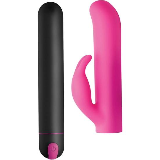 BALA XL MÁS FUNDA SILICONA CONEJITO - ROSA - Juguetes Sexuales Vibradores Balas - Sex Shop ARTICULOS EROTICOS