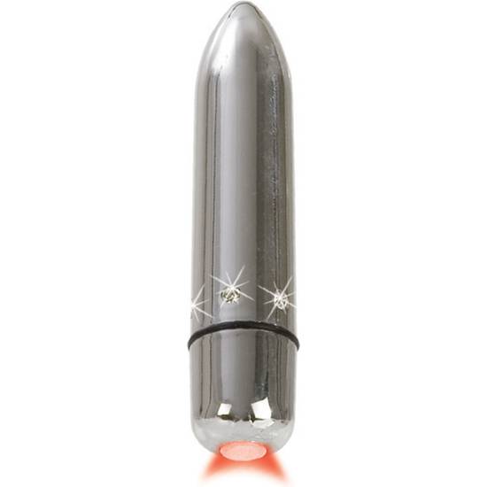 CRYSTAL HIGH INTENSITY BALA VIBRADORA PLATA - Juguetes Sexuales Vibradores Balas - Sex Shop ARTICULOS EROTICOS
