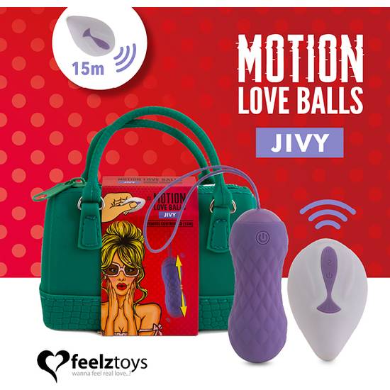 FEELZTOYS - BOLAS DE AMOR CON MOVIMIENTO A CONTROL REMOTO JIVY - Vibradores con Control Remoto - Sex Shop ARTICULOS EROTICOS