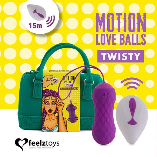 FEELZTOYS - BOLAS DE AMOR CON MOVIMIENTO A CONTROL REMOTO TWISTY - Vibradores con Control Remoto - Sex Shop ARTICULOS EROTICOS