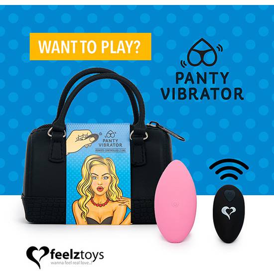 FEELZTOYS - BRAGUITA VIBRADORA CON MANDO - ROSA - Juguetes Sexuales Vibradores Varios - Sex Shop ARTICULOS EROTICOS