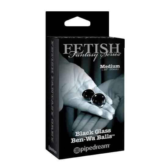 FETISH FANTASY EDICION LIMITADA BOLAS MEDIANAS BEN-WA CRISTAL NEGRO - Juguetes Sexuales Bolas y Huevos - Sex Shop ARTICULOS EROTICOS