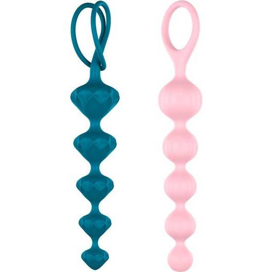 SATISFYER BEADS BOLAS ANALES SILICONA - COLORES - Juguetes Sexuales Bolas Anales - Sex Shop ARTICULOS EROTICOS