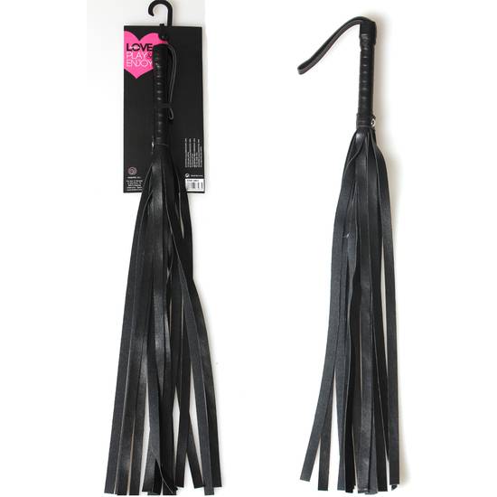 LÁTIGO CUERO SINTETICO BLISTER 45 CM - Látigos BDSM Bondage - Sex Shop ARTICULOS EROTICOS