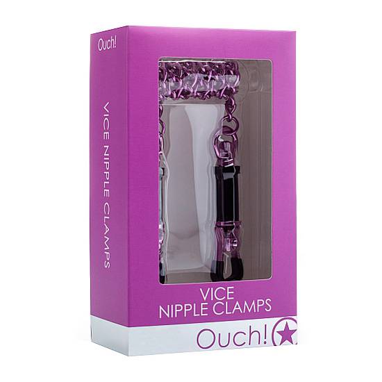 OUCH PINZAS TORNILLO PARA PEZONES MORADO - Pezoneras BDSM Bondage - Sex Shop ARTICULOS EROTICOS