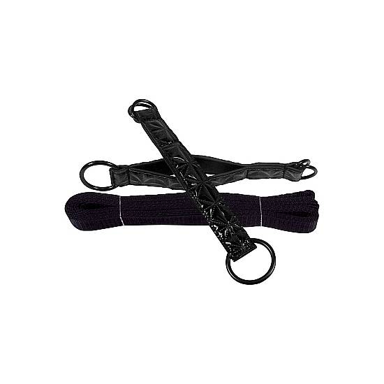 SINFUL RESTRICCIONES PARA LA CAMA NEGRO - BDSM Bondage Accesorios Mobiliarios - Sex Shop ARTICULOS EROTICOS