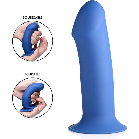 SQUEEZABLE THICK DILDO DE SILICONA - AZUL - Dildos Juguetes Sexuales - Sex Shop ARTICULOS EROTICOS