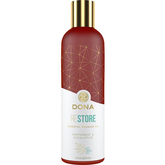 DONA - ACEITE ESENCIAL DE MASAJE RESTAURADOR DE MENTA Y EUCALIPTO 120 ML - Cosmética Erótica Cremas Masaje - Sex Shop ARTICULOS EROTICOS