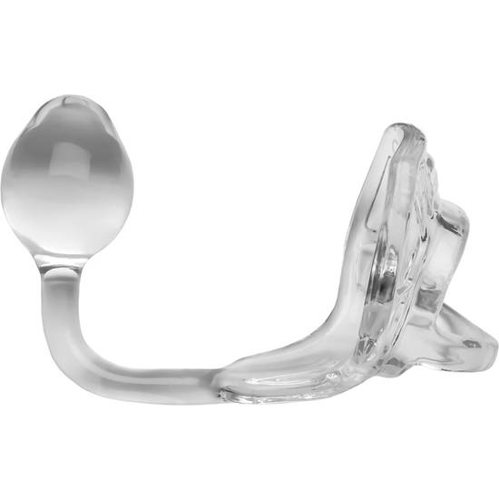 ARMOUR TUG ANILLO CON PLUG TRANSPARENTE - Juguetes Sexuales Anillo - Sex Shop ARTICULOS EROTICOS