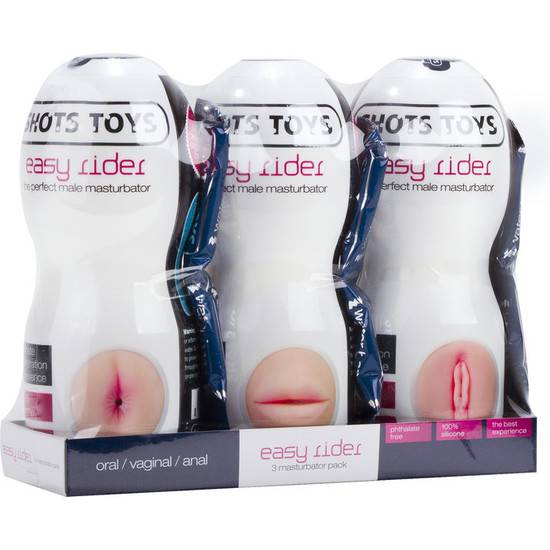 MASTURBADOR MASCULINO PACK DE 3 BOCA, CULO Y VAGINA - Juguetes Sexuales Masturbadores Varios - Sex Shop ARTICULOS EROTICOS