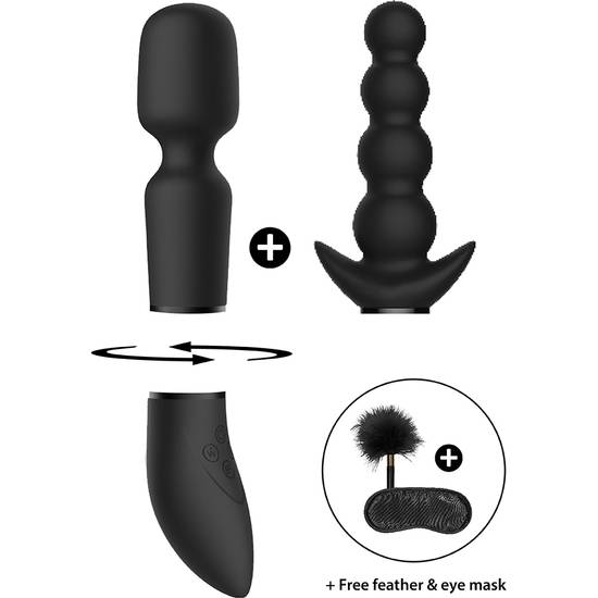 PLEASURE KIT 3 - ESTIMULADOR  - BLACK - Juguetes Sexuales Vibradores Varios - Sex Shop ARTICULOS EROTICOS