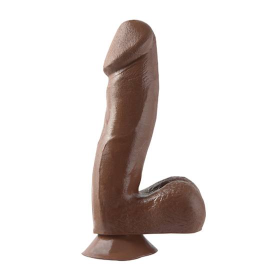 BASIX PENE DE GELATINA SUCCION MARRON 16 CM - Consolador Penes Juguetes Sexuales - Sex Shop ARTICULOS EROTICOS