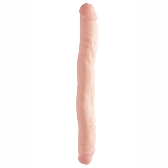 BASIX PENE DOBLE DE GELATINA NATURAL 34 CM - Vibrador Pene Doble Penetración - Sex Shop ARTICULOS EROTICOS