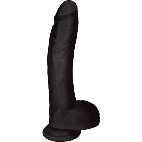 DONG DE 25 CM CON TESTÍCULOS  - NEGRO - Consolador Penes Juguetes Sexuales - Sex Shop ARTICULOS EROTICOS