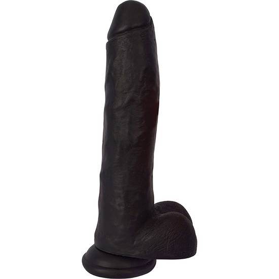 DONG DE 27 CM CON TESTICULOS  - NEGRO - Consolador Penes Juguetes Sexuales - Sex Shop ARTICULOS EROTICOS