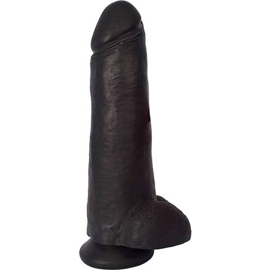 DONG DE 30 CM CON TESTICULOS  - NEGRO - Consolador Penes Juguetes Sexuales - Sex Shop ARTICULOS EROTICOS