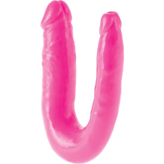 DOUBLE TROUBLE - PENE DOBLE ROSA - Vibrador Pene Doble Penetración - Sex Shop ARTICULOS EROTICOS