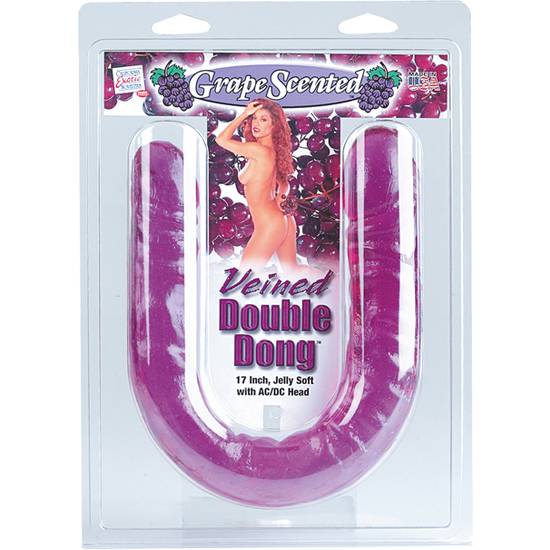 GRAPE SCENTED PENE DOBLE PENETRACIÓN - Vibrador Pene Doble Penetración - Sex Shop ARTICULOS EROTICOS