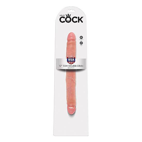 KING COCK DOBLE PENE REALISTICO DELGADO - Vibrador Pene Doble Penetración - Sex Shop ARTICULOS EROTICOS