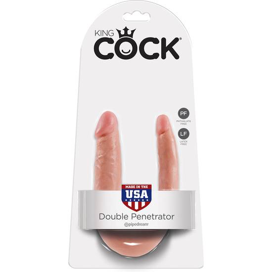 KING COCK PENE REALISTICO DOBLE SMALL - Vibrador Pene Doble Penetración - Sex Shop ARTICULOS EROTICOS