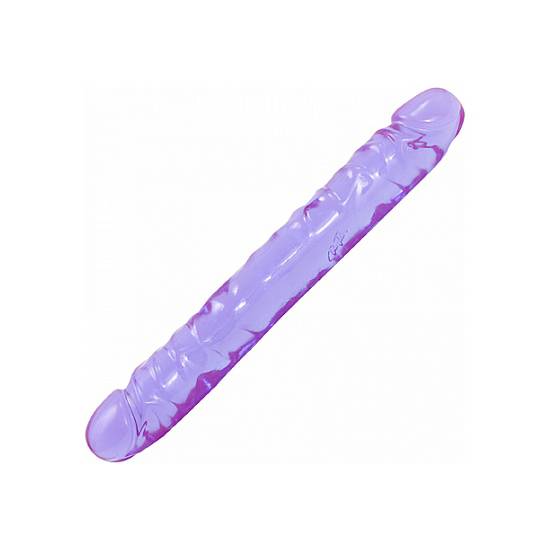 PENE DOBLE 30 CM JELLY MORADO - Vibrador Pene Doble Penetración - Sex Shop ARTICULOS EROTICOS