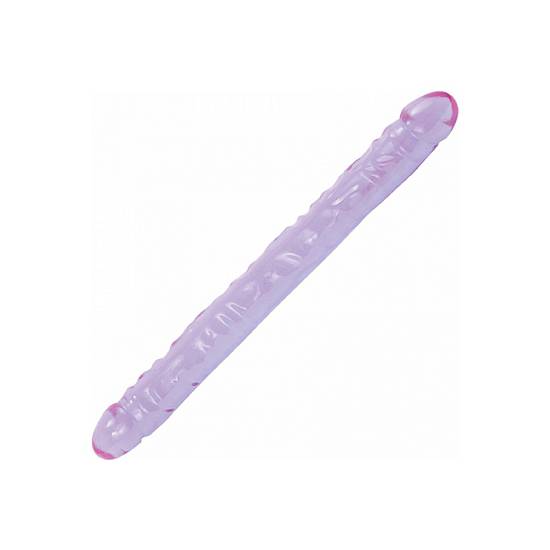 PENE DOBLE 44 CM JELLY MORAD - Vibrador Pene Doble Penetración - Sex Shop ARTICULOS EROTICOS