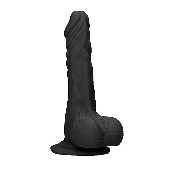 PENE REALÍSTICO CON TESTÍCULOS 25CM - NEGRO - Pene Realistico Consolador - Sex Shop ARTICULOS EROTICOS