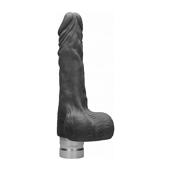 PENE REALÍSTICO CON VIBRACIÓN 17CM - NEGRO - Vibrador Pene Vibrador - Sex Shop ARTICULOS EROTICOS