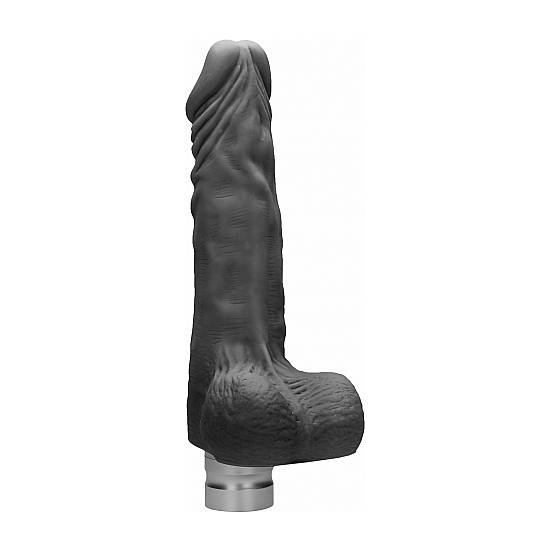 PENE REALÍSTICO CON VIBRACIÓN 20CM - NEGRO - Vibrador Pene Vibrador - Sex Shop ARTICULOS EROTICOS