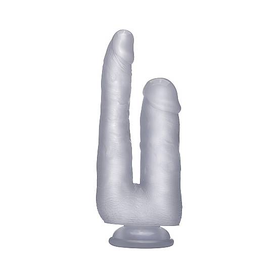 REAL ROCK PENE DOBLE 23 CM - TRANSPARENTE - Vibrador Pene Doble Penetración - Sex Shop ARTICULOS EROTICOS