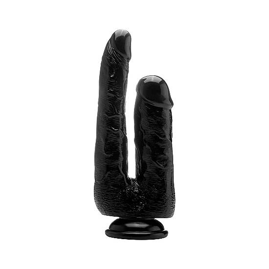 REAL ROCK PENE DOBLE 23CM - NEGRO - Vibrador Pene Doble Penetración - Sex Shop ARTICULOS EROTICOS