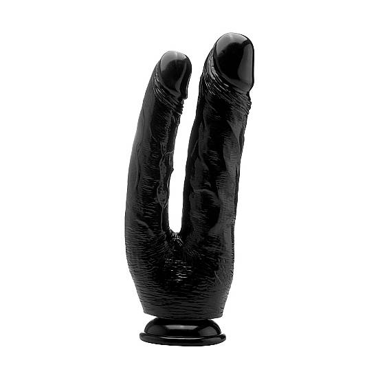 REAL ROCK PENE DOBLE 25,5 CM - NEGRO - Vibrador Pene Doble Penetración - Sex Shop ARTICULOS EROTICOS