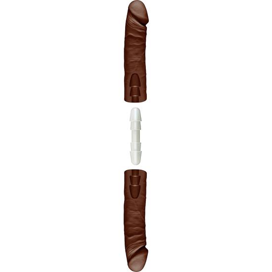 THE DOUBLE D PENE DOBLE 41 CM CHOCOLATE - Vibrador Pene Doble Penetración - Sex Shop ARTICULOS EROTICOS