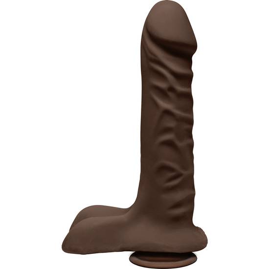 THE SUPER D PENE REALÍSTICO 20CM CHOCOLATE - Pene Realistico Consolador - Sex Shop ARTICULOS EROTICOS