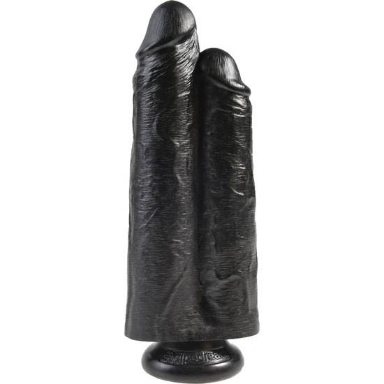TWO COCKS ONE HOLE 25CM - NEGRO - Consolador Penes Juguetes Sexuales - Sex Shop ARTICULOS EROTICOS