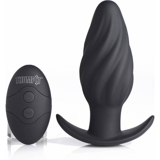 7X SWIRLED PLUG ANAL GIRATORIO - NEGRO - Juguetes Sexuales Anal Vibrador - Sex Shop ARTICULOS EROTICOS