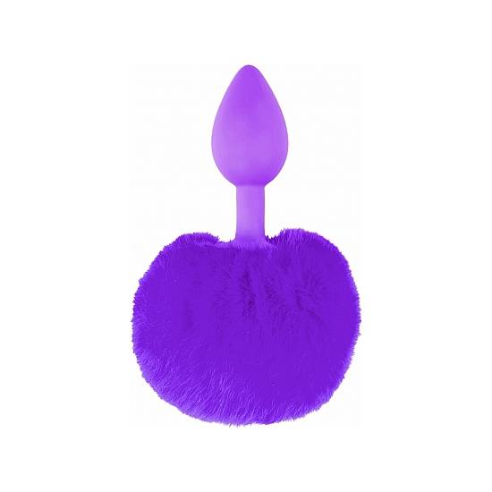 BUNNY TAIL - PLUG DE SILICONA MORADO - Juguetes Sexuales Anal con Cola - Sex Shop ARTICULOS EROTICOS