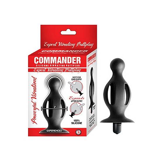 COMMANDER EXPERT PLUG ANAL VIBRADOR - NEGRO - Juguetes Sexuales Anal Vibrador - Sex Shop ARTICULOS EROTICOS