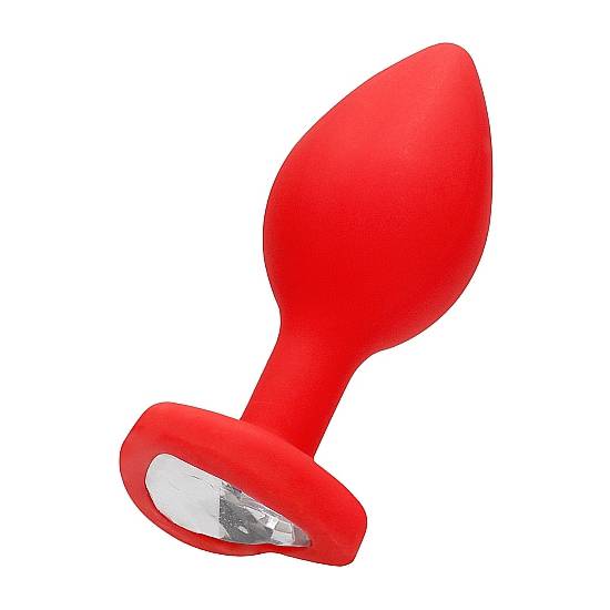 DIAMOND HEART BUTT PLUG - GRANDE - ROJO - Juguetes Sexuales Penes Alargamiento - Sex Shop ARTICULOS EROTICOS