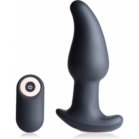 GYRO M 10X CURVED RIMMING - PLUG VIBRADOR CON MANDO - NEGRO - Juguetes Sexuales Estimuladores Punto G- Sex Shop ARTICULOS EROTICOS